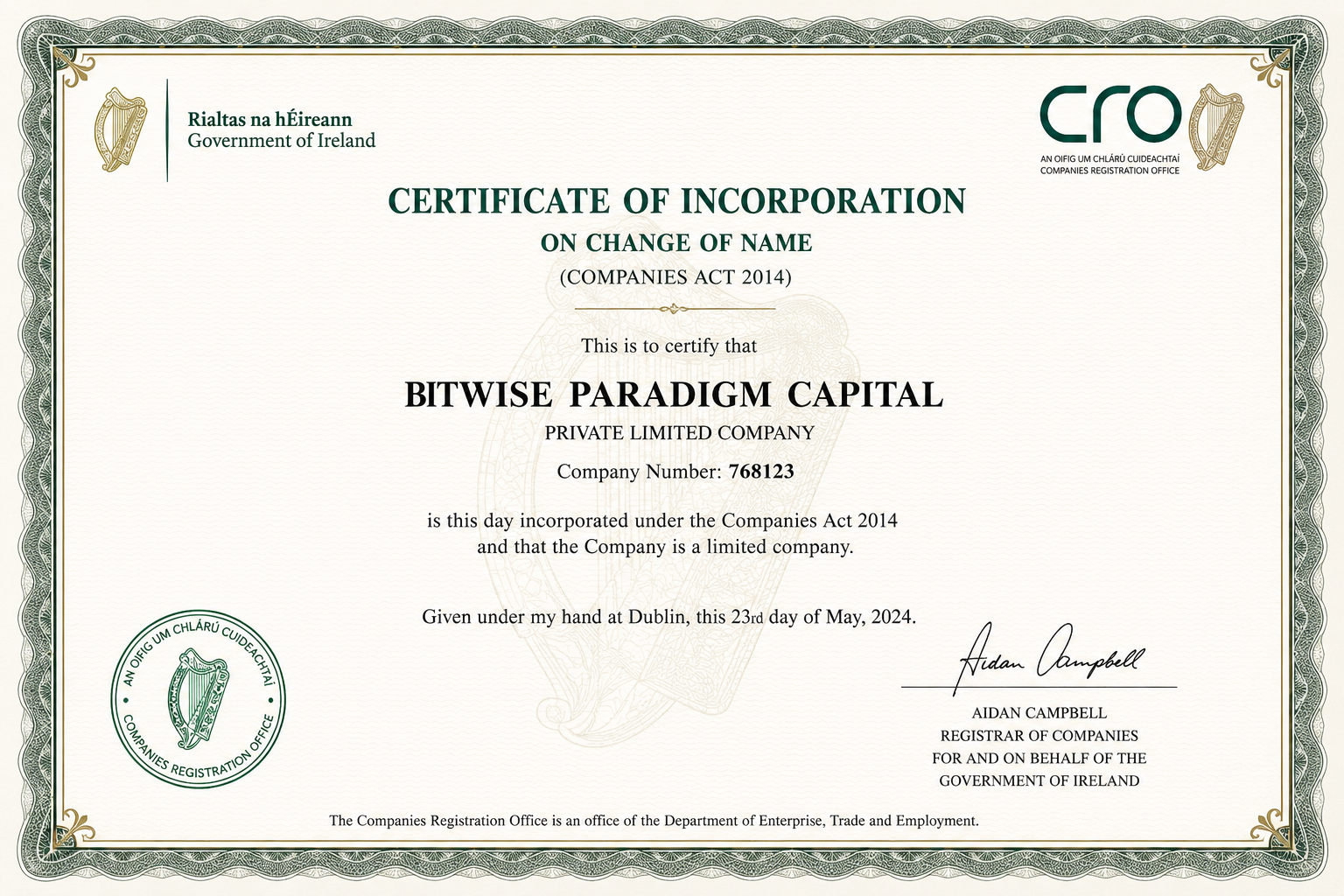 Bitwise Paradigm Capital